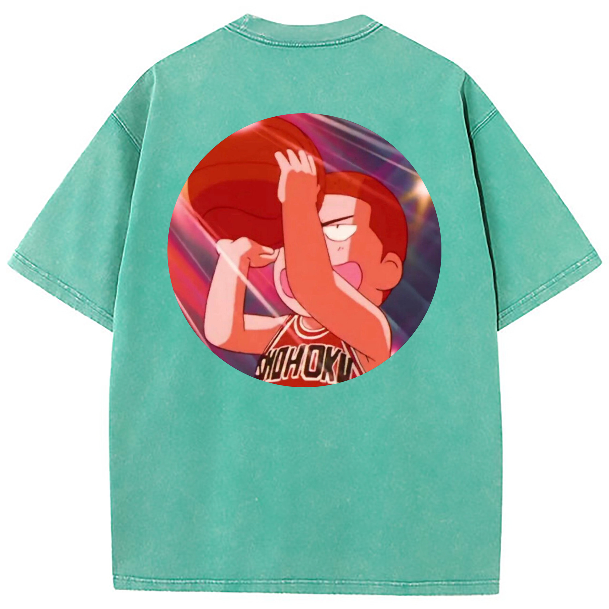 （画像用） SLAM DUNK／スラムダンク 綿100% ヴィンテージ風 半袖Tシャツ（背面プリント）
